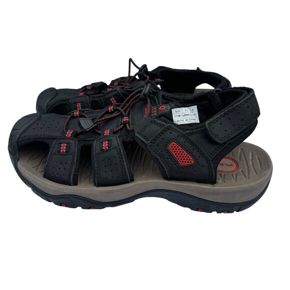New Flarut Men's Black Red Closed Toe Breathable Outdoor Active Sandals 8/41 - Picture 2 of 7